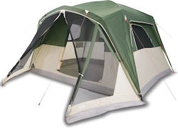 vidaXL Camping Tent Igloo Green for 6 People 305x400x205cm