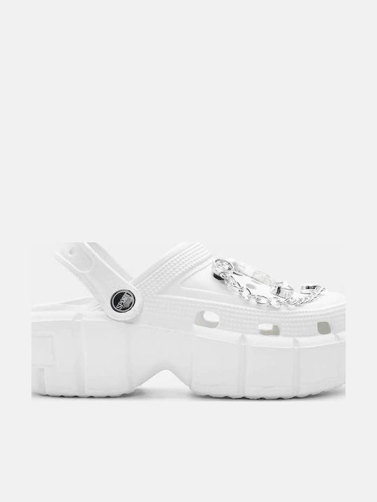 Luigi Damen Clogs Weiß