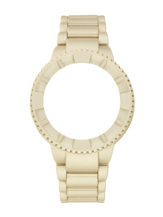 WATX & CO Καουτσούκ Λουράκι Μπεζ 43mm