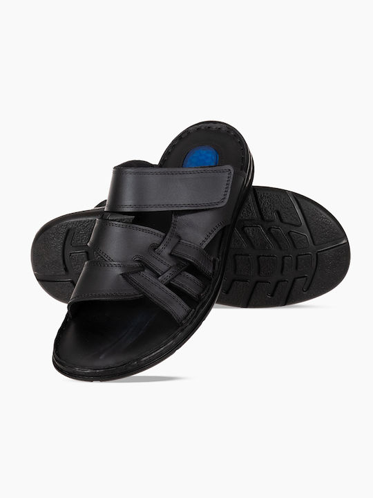 The Shoemart Piele Sandale pentru bărbați în Negru Culoare