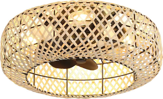 ARlight CFC 9507 50cm Ceiling Fan with Light Fixture Brown