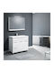 Mabo Oglindă de Baie Lumini LED 80x70cm Alb