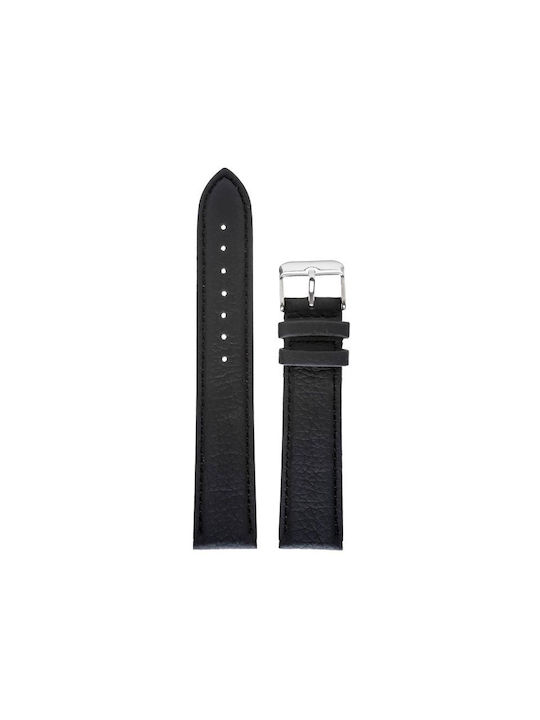 Leather Watch Band Tzevelion Art983 Black 32mm