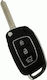 Foldable Car Key Shell with Blade with 3 Buttons for Hyundai
