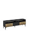TV-Ständer Sybilla Natur Schwarz M150xT35xH53cm
