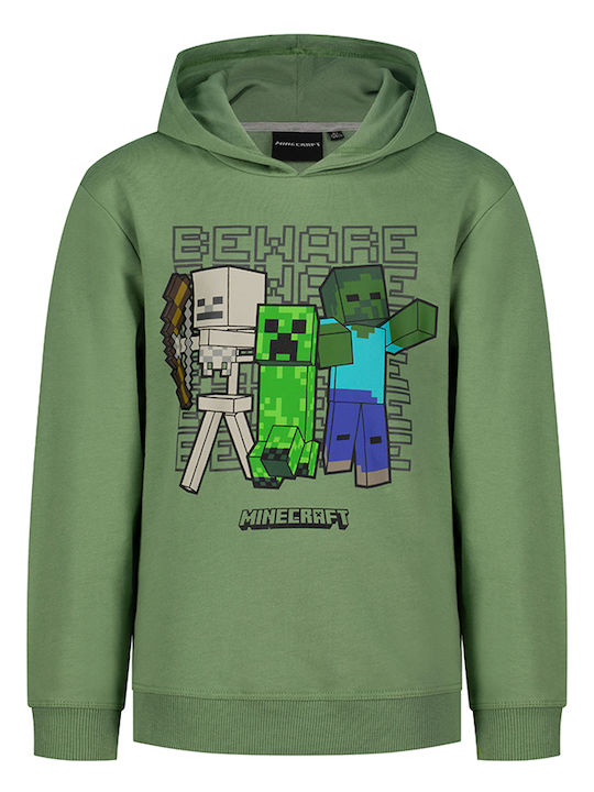 Minecraft Hanorac pentru copii cu glugă Verde