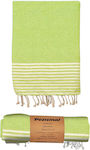 Summertiempo Ριγες Green Beach Towel 180x90cm Lahani