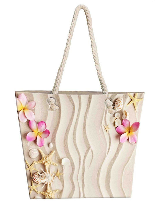 Dimcol Fabric Beach Bag Beige