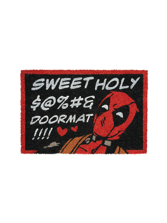 Grupo Erik Doormat Made of Coconut Tree with Non-Slip Backing Marvel Deadpool Multicolour 40x60cm Thickness 20mm