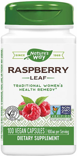 Nature's Way Raspberry Leaf 480мг 100 вегетариански капсули