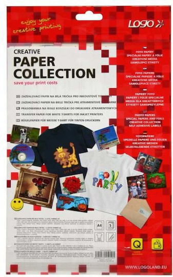 Logo Press Photo Paper Transfer A4 (21x30) for Inkjet Printers 5 Sheets