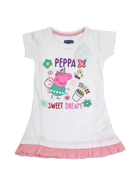 Peppa Pig Παιδικό Νυχτικό Καλοκαιρινό Βαμβακερό Pink