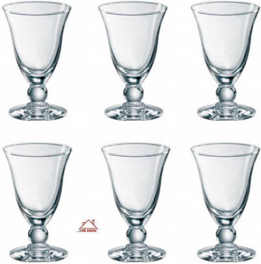 ForHome Set Gläser Wasser aus Glas Mit Stiel 270ml 6Stück ForHome Set Gläser Wasser aus Glas Mit Stiel 270ml 6Stück