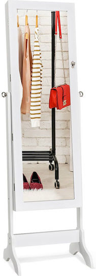 Costway Floor Mirror with White Wooden Frame 156x46cm