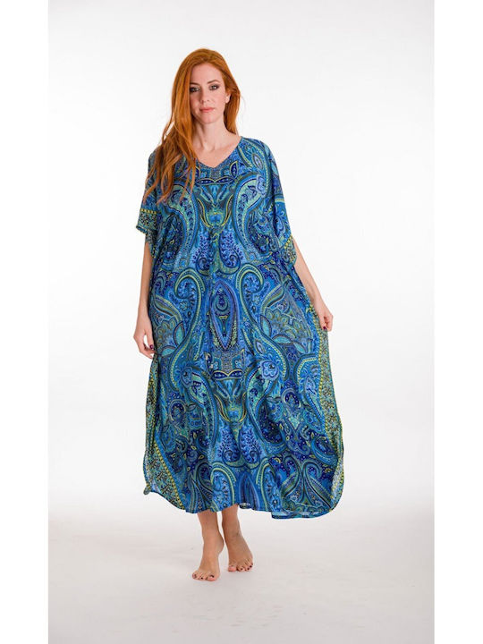 Rima Beachwear Feminin Caftan de Plajă Albastru