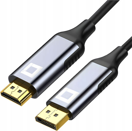 Cable DisplayPort male - 1m Γκρι (CO2-0020)
