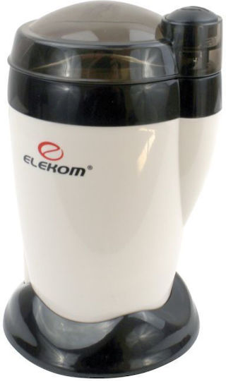 Elekom Râșniță electrică pentru cafea 130W cu capacitate de boabe 50gr Bej