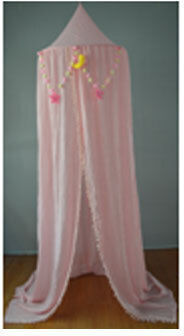 Mückennetz Kinderbett aus Tüll 3332-00621356-11275 Rosa 60x280cm