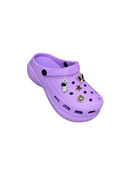 Adam's Shoes Clogs Purple