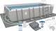 Avenli 18in1 Pool PVC mit Metallic-Rahmen 549x305x122cm Grau