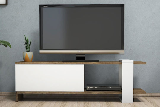 Stand TV De Podea Alb Și Trufe 120x25x37cm Stand TV De Podea Alb Și Trufe 120x25x37cm