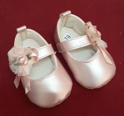 Pink Baptism Leather Soft Sole Pumps