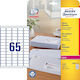 Avery Etichete autoadezive A4 Dreptunghiulare Address 38.1x21.2mm