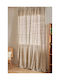 Calma House Vorhang für Fenster mit oberen Registern Beige 140x280cm