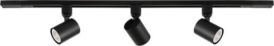 Italux Triple Spot with Socket GU10 in Black Color