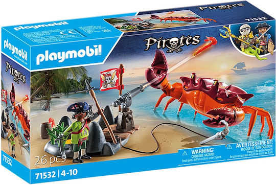 Playmobil Pirates Battle With the Giant Crab for 4 Years Old