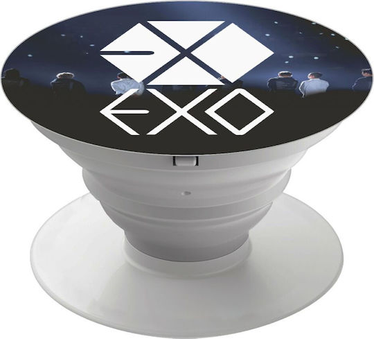 Koupakoupa Pop Socket for Mobile Phone Exo Band Korea White