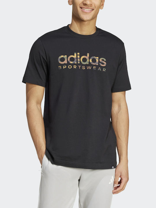 Adidas Linear Ανδρικό T-shirt Κοντομάνικο Μαύρο