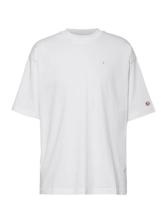 Champion Crewneck Ανδρικό T-shirt Κοντομάνικο Λευκό
