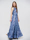 Ble Resort Collection Sommer Maxi Kleid mit Rüschen Blue