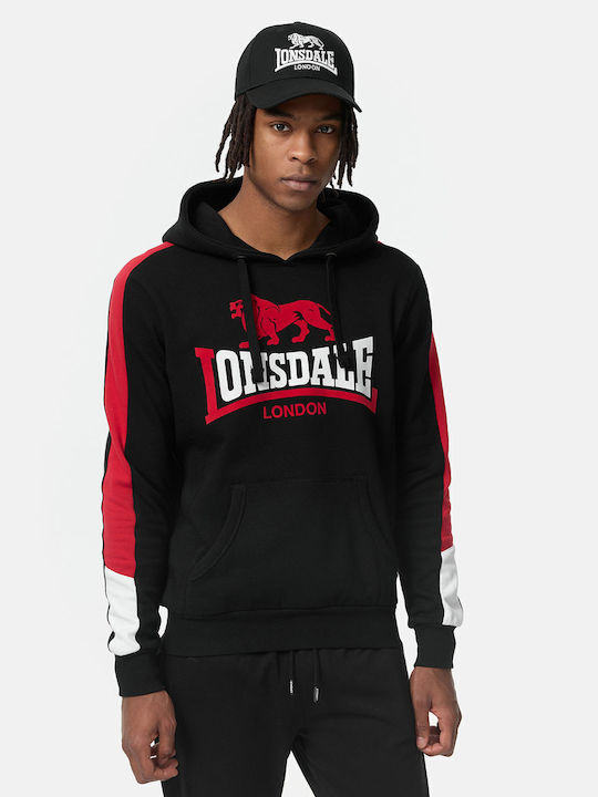 Langwell Φούτερ με Κουκούλα Black/Red/White