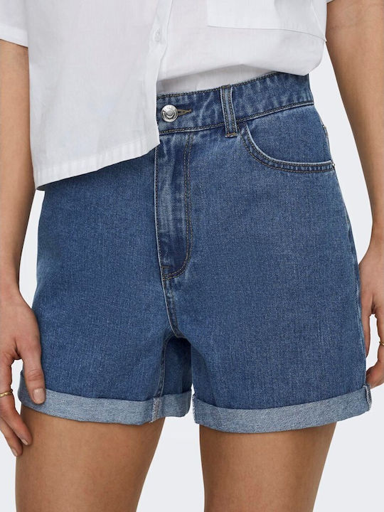 Only Women's Jean High-waisted Shorts Blue