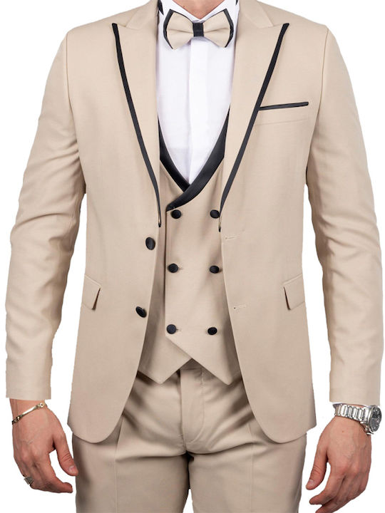 Dezign Men's Suit Beige