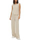 Women's Fabric Trousers Gold