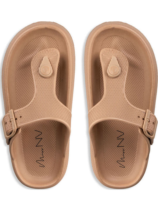 Envie Shoes Σαγιονάρες σε Μπεζ Χρώμα