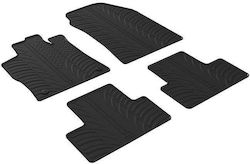 Auto Gs Rear Mats 2pcs from Rubber for Peugeot 308 Opel Astra Black