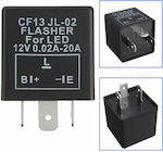 Car Flasher Led Relay 12 Volt Positive Connection 0.02a-20a Cf13 Jl-02 1 Piece