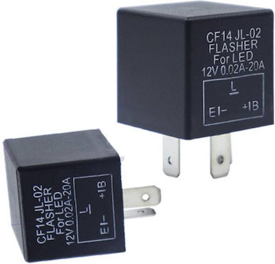 Ρελέ Αυτοκινήτου Flasher Led 12 Volt Negative Connection 0.02a-20a Cf14 Jl-02 1 Τεμάχιο