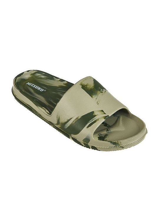 Mitsuko Men's Slides Green