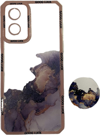 Pop Holder Back Cover Silicon Transparent (Realme 9iOppo A76)