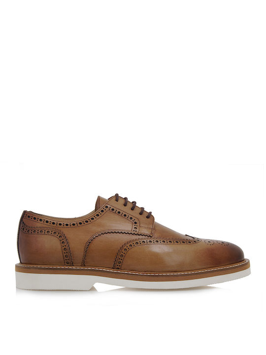 Giovanni Morelli Men's Leather Oxfords Tabac Brown