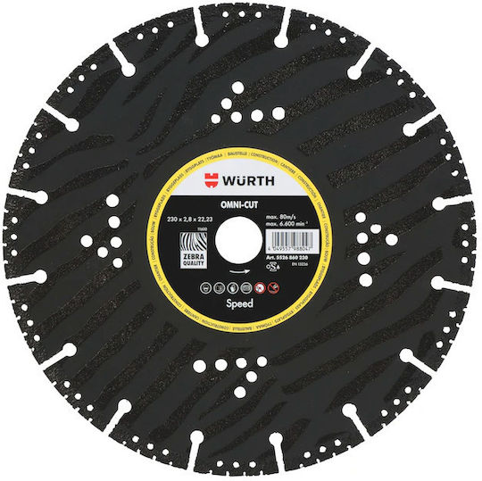 Wurth Tăiere Speed Disc de tăiere Materiale de construcție cu 10 Dinti 125mm