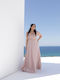 Perfect Maxi Kleid für Hochzeit / Taufe Satin Pink