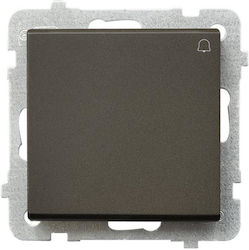Ospel Bell Push Button Switch Mechanism in Brown Color ŁP-6R/m/40