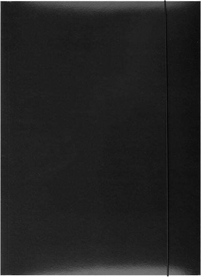 Office Products Folder with Rubber Band for Paper A4 Black
