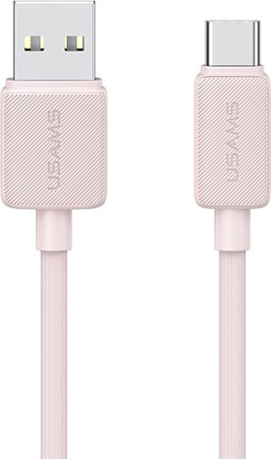 Usams US-SJ688 USB 2.0 Кабел USB-C Мъжки - USB-A 15W Розов 1м SJ688USB04